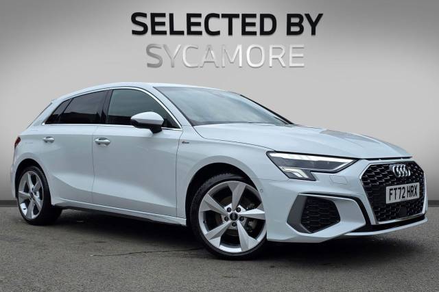 Audi A3 1.0 TFSI 30 S line Sportback Euro 6 (s/s) 5dr Hatchback Petrol Glacier White