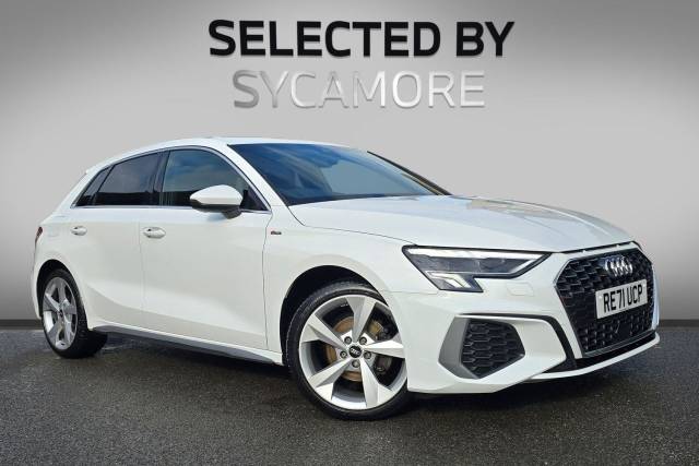 Audi A3 1.5 TFSI 35 S line Sportback Euro 6 (s/s) 5dr Hatchback Petrol Ibis White